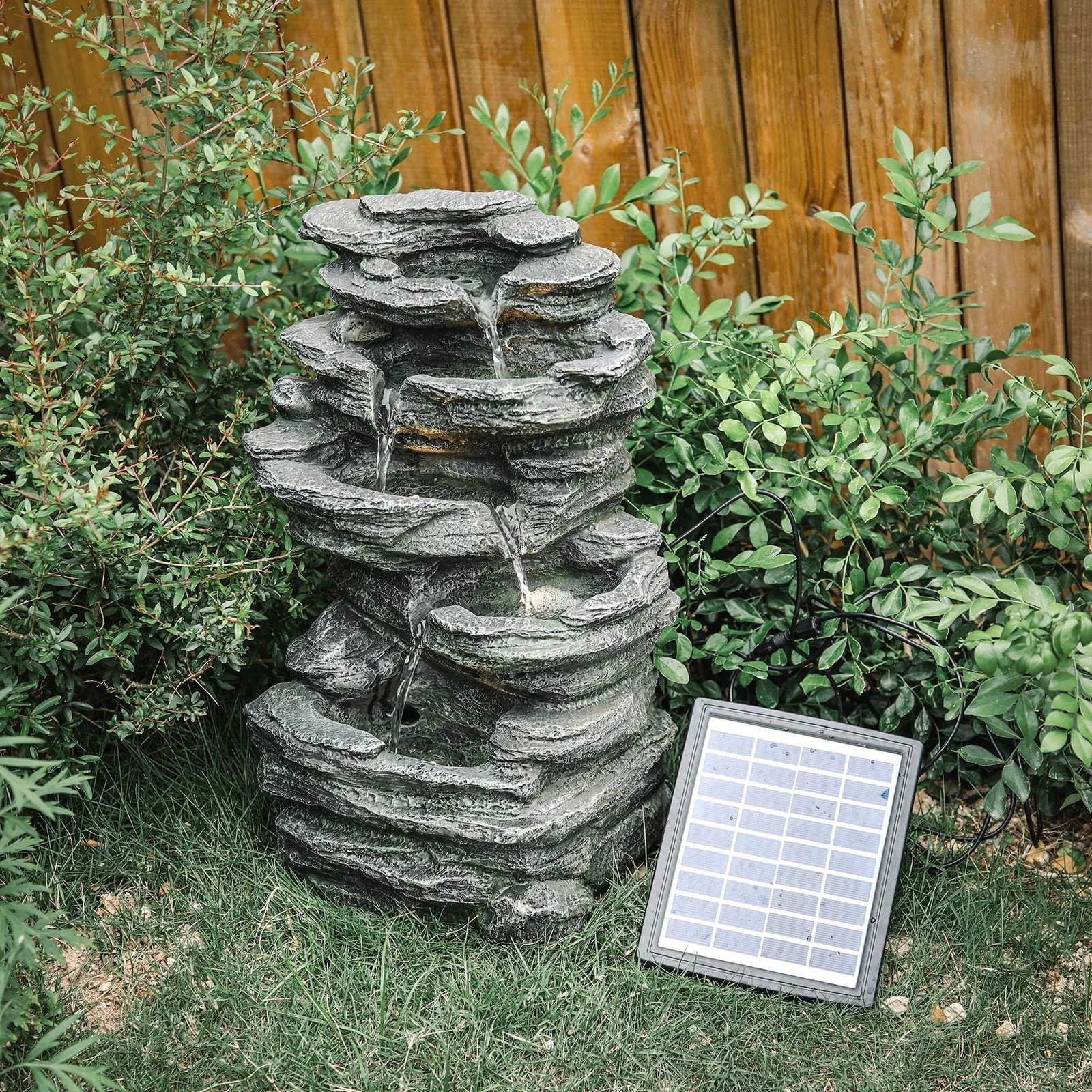 Winding Rockery Water Feature Self-Containing Feature Outdoor Fountain