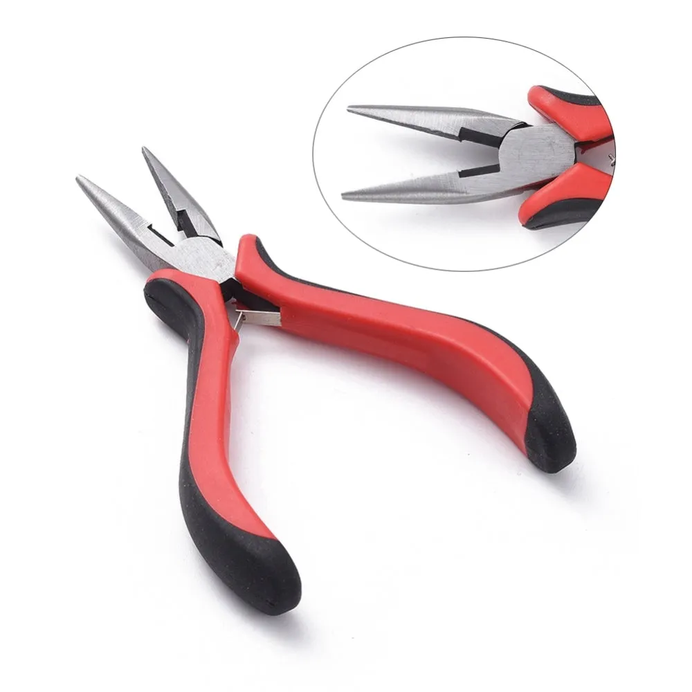 Wire Cutter Chain Nose Plier 5 Inch (1 Piece, Random Color) Carbon Steel For Jewellery Making