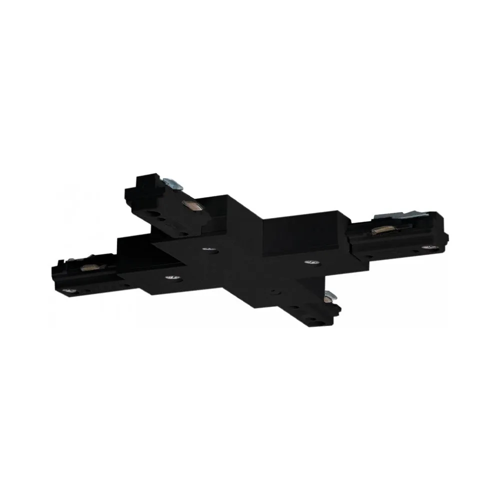 X Connector, X Joiner for Track Lighting Black Finish