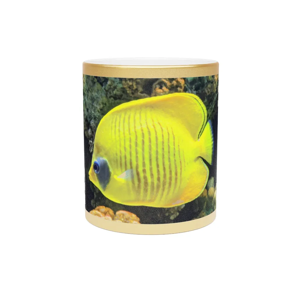 Yellow Fish Metallic Mug (Silver / Gold)