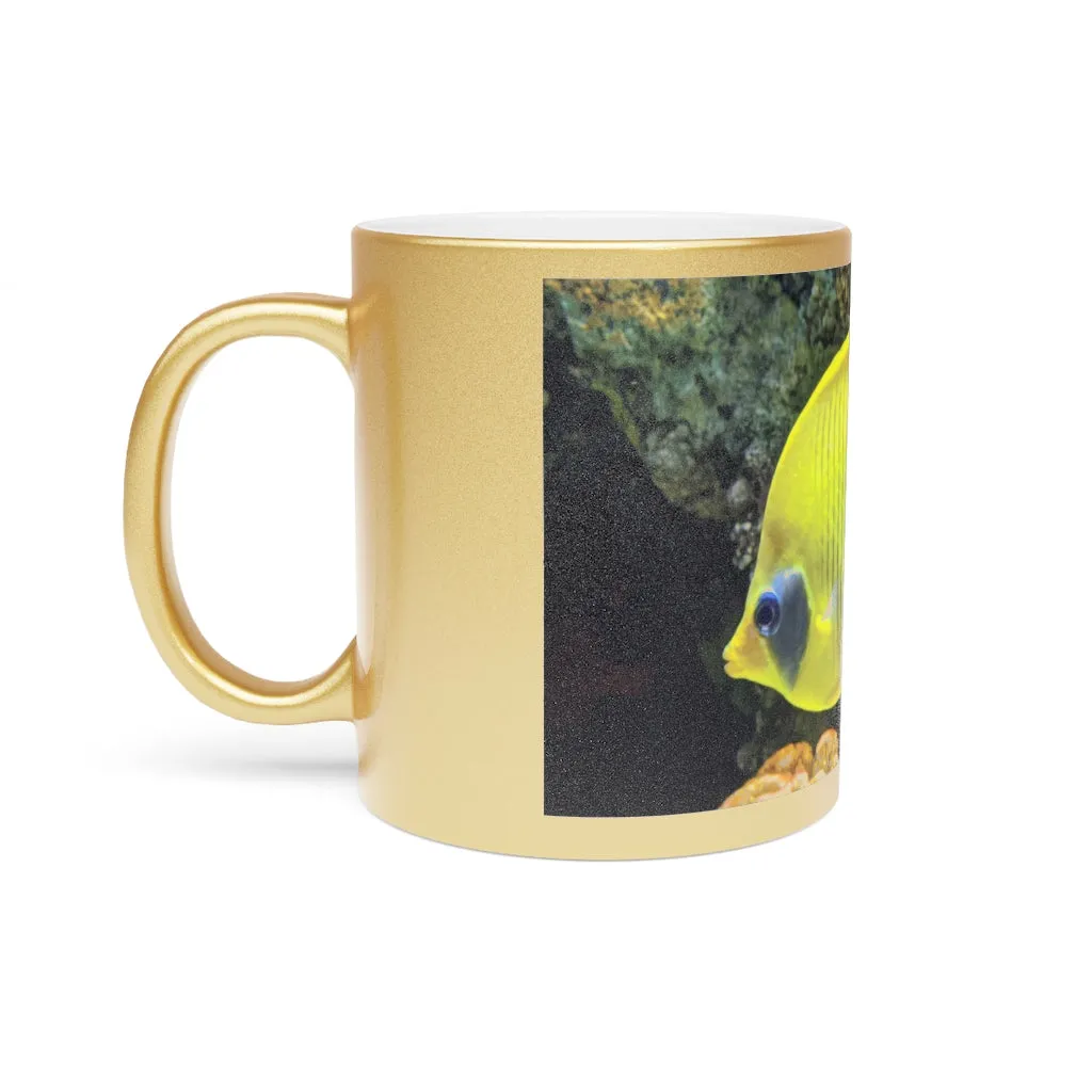 Yellow Fish Metallic Mug (Silver / Gold)