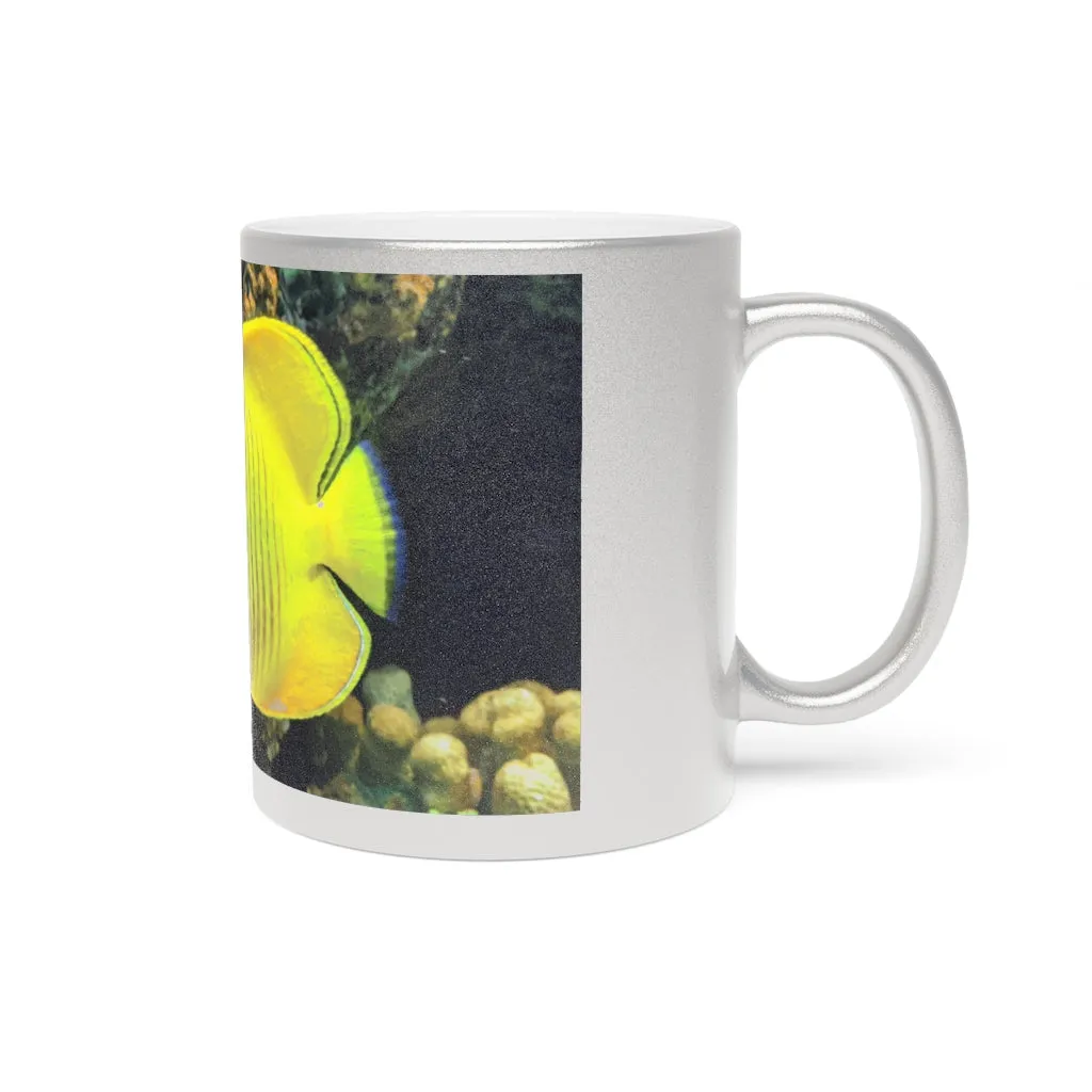 Yellow Fish Metallic Mug (Silver / Gold)