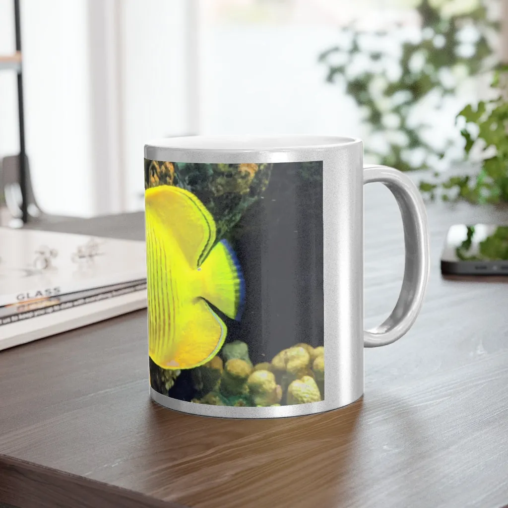 Yellow Fish Metallic Mug (Silver / Gold)