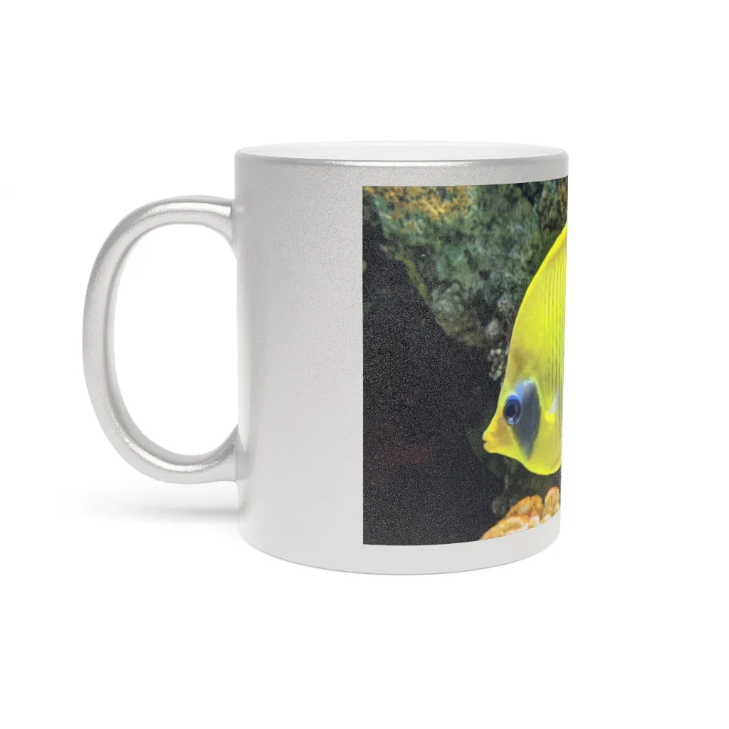 Yellow Fish Metallic Mug (Silver / Gold)