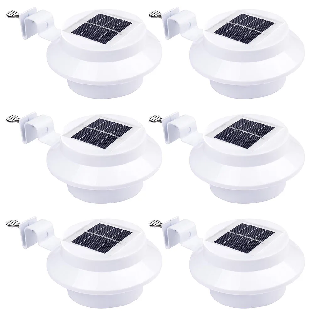 Yescom Dusk to Dawn Solar Light Wall Gutter Mounted 6ct/Pack