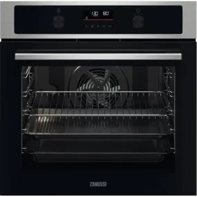 Zanussi ZOHNA7XN 40L Built In Electric Single Oven - Stainless Steel / Black