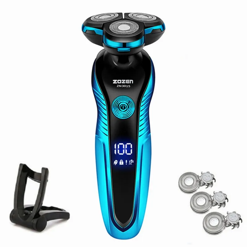 ZOZEN Electric Shaver Washable Rechargeable Electric Razor Body Hair Shaving Machine for Men Beard Trimmer Wet-Dry Use ZN3015